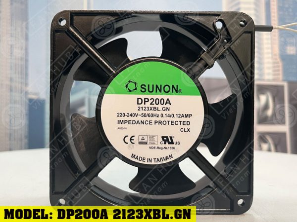 COOLING FAN SUNON DP200A 2123XBL.GN, 220-240VAC, 120x120x38mm