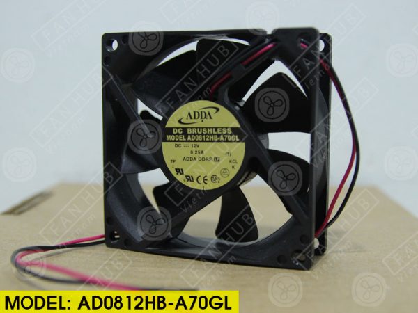 ADDA AD0812HB-A70GL - Inverter Fan, 12VDC, 80x80x25mm