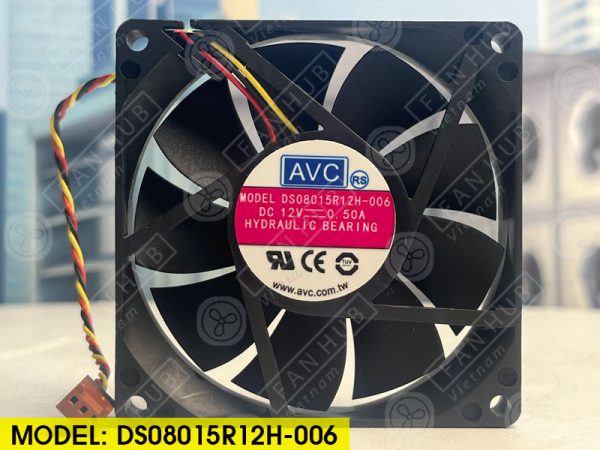 AVC DS08015R12H-006 - Inverter Fan, 12VDC, 80x80x15mm