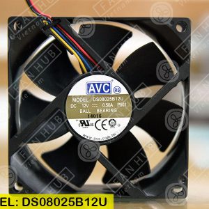 AVC DS08025B12U - Inverter Fan, 12VDC, 80x80x25mm