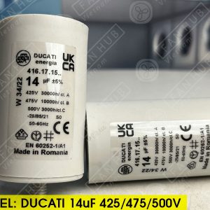 DUCATI CBB60 14uF, 425/475/500VAC - Motor Capacitor