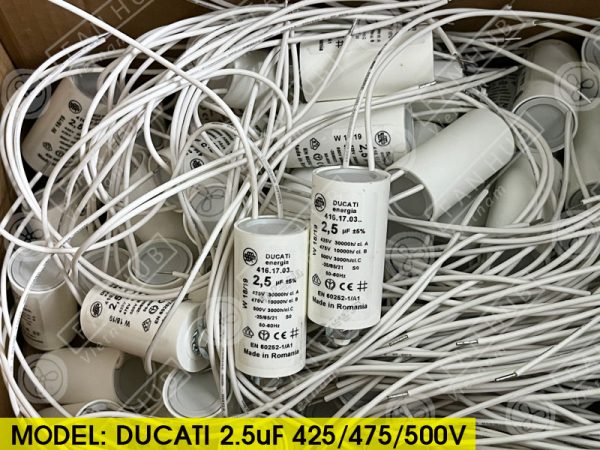 DUCATI CBB60 2.5uF, 425/475/500VAC - Motor Capacitor