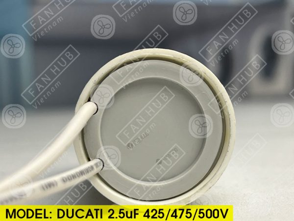 DUCATI CBB60 2.5uF, 425/475/500VAC - Motor Capacitor