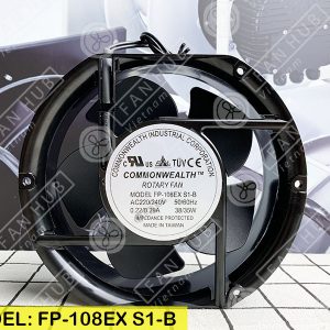 COMMONWEALTH FP-108EX-S1-B - AC Axial Fan, 220V, 172x150x51mm