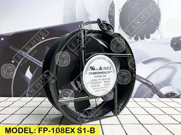 COMMONWEALTH FP-108EX-S1-B - AC Axial Fan, 220V, 172x150x51mm