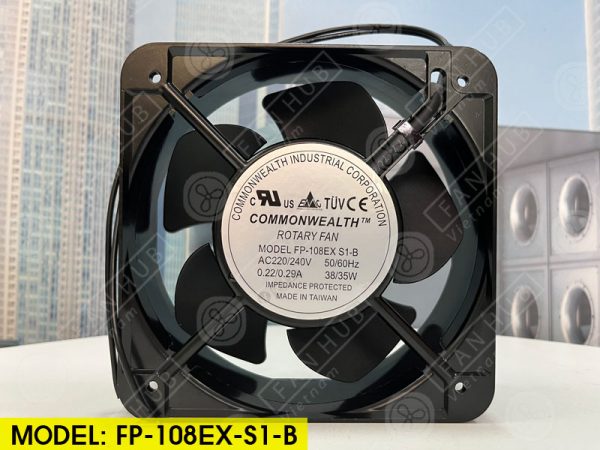 COMMONWEALTH FP-108EX-S1-B - Fan For Cabinet, 220V, 150x150x50mm