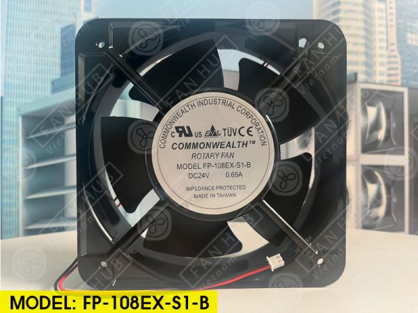 COMMONWEALTH FP-108EX-S1-B - Cabinet Fan, 24VDC, 150x150x50mm