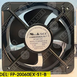 COMMONWEALTH FP-20060EX-S1-B - AC Axial Fan, 220-240VAC, 200x200x60mm