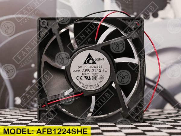 COOLING FAN DELTA AFB1224SHE, 24VDC, 120x120x38mm