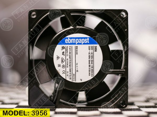 EBMPAPST 3956, 230VAC, 92x92x25mm, AC Axial Fan