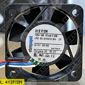 COOLING FAN EBMPAPST 412F/2H, 12VDC, 40x40x10mm