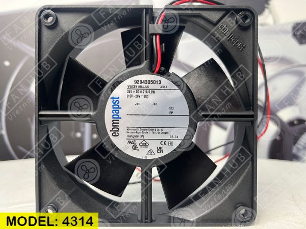 EBMPAPST 4314 - Inverter Fan, 24VDC, 120x120x32mm