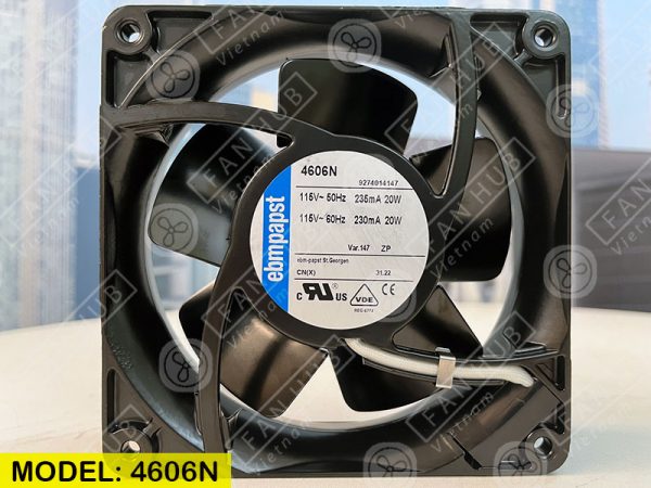 EBMPAPST 4606N - AC AXIAL FAN, 115VAC, 120x120x38mm