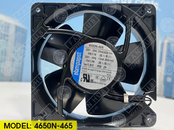 EBMPAPST 4650N-465 - AC Axial Fan, 230VAC, 120x120x38mm