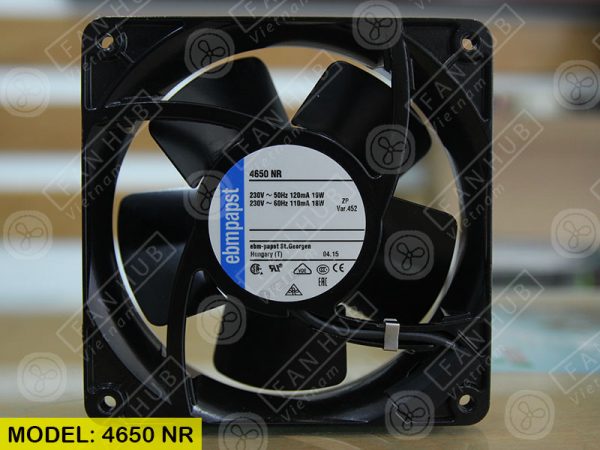 COOLING FAN EBMPAPST 4650NR, 230VAC, 120x120x38mm