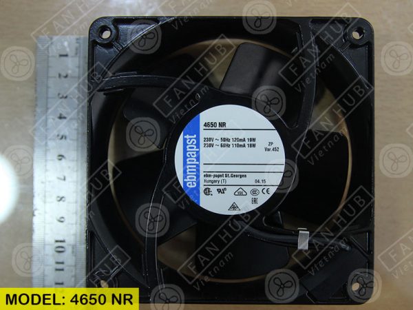 COOLING FAN EBMPAPST 4650NR, 230VAC, 120x120x38mm