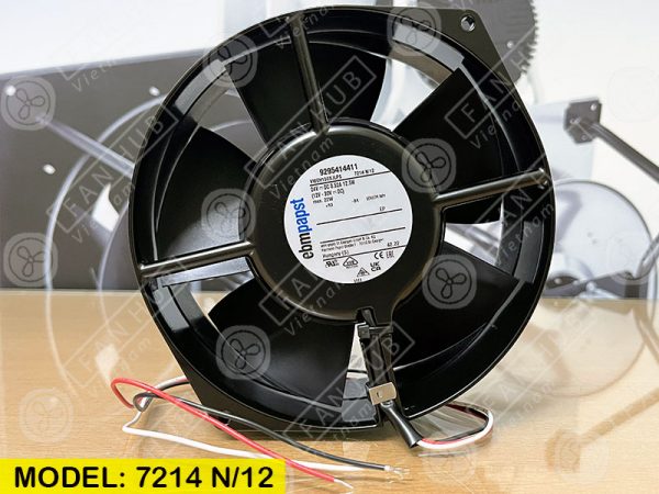 EBMPAPST 7214N/12 - Inverter Fan, 24VDC, 172x150x55mm