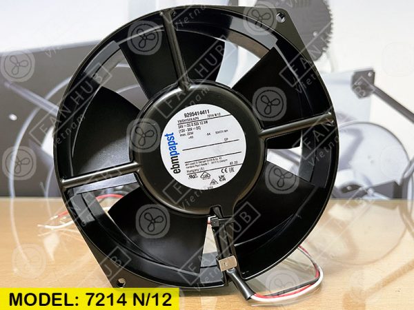 EBMPAPST 7214N/12 - Inverter Fan, 24VDC, 172x150x55mm