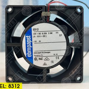 EBMPAPST 8312 - Inverter Fan, 12VDC, 80x80x32mm