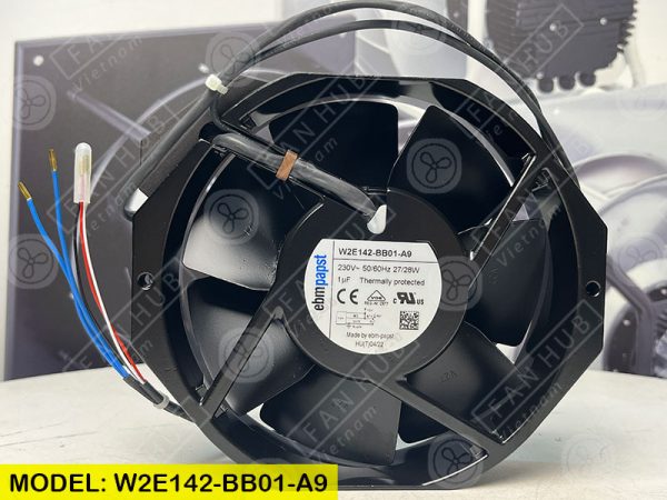 COOLING FAN EBMPAPST W2E142-BB01-A9, 230VAC, 172x150x38mm