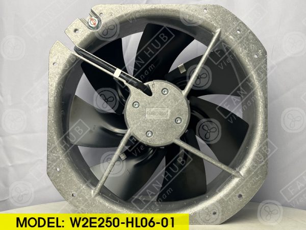 EBMPAPST W2E250-HL06-01 - AC Axial Fan, 230VAC, 280x280x80mm