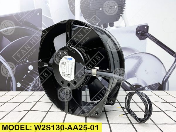 EBMPAPST W2S130-AA25-01 - AC Axial Fan, 115VAC, 172x150x55mm