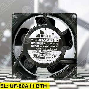 FULLTECH UF-80A11 BTH - AC AXIAL FAN, 115VAC, 80x80x38mm