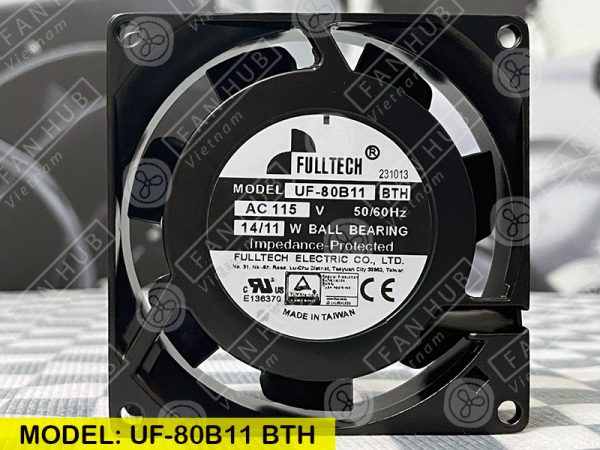 FULLTECH UF-80B11 BTH - AC AXIAL FAN, 115VAC, 80x80x25mm