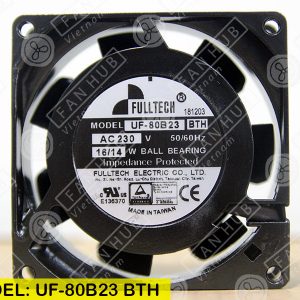 FULLTECH UF-80B23 BTH - AC AXIAL FAN, 230VAC, 80x80x25mm