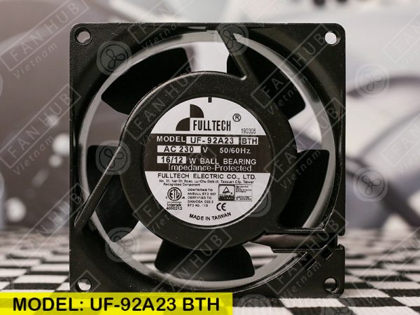 FULLTECH UF-92A23 BTH - Axial Fan, 230VAC, 92x92x38mm