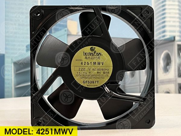 IKURA 4251MWV - HIGH TEMPERATURE FAN, 220VAC, 120x120x25mm