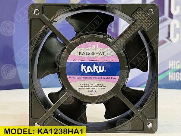 KAKU KA1238HA1 - AC Axial fan, 110-120VAC, 120x120x38mm