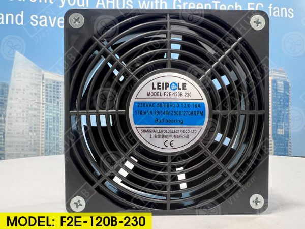 LEIPOLE F2E-120B-230 - AC AXIAL FAN, 230VAC, 120x120x38 mm