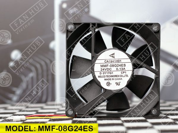 MELCO MMF-08G24ES-CP1 - Inverter Fan, 24VDC, 80x80x25mm