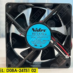 NIDEC D08A-24TS1 02 - Inverter Fan, 24VDC, 80x80x25mm