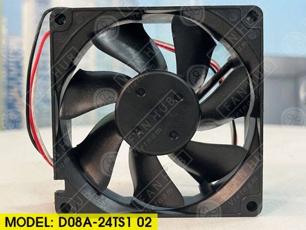 NIDEC D08A-24TS1 02 - Inverter Fan, 24VDC, 80x80x25mm