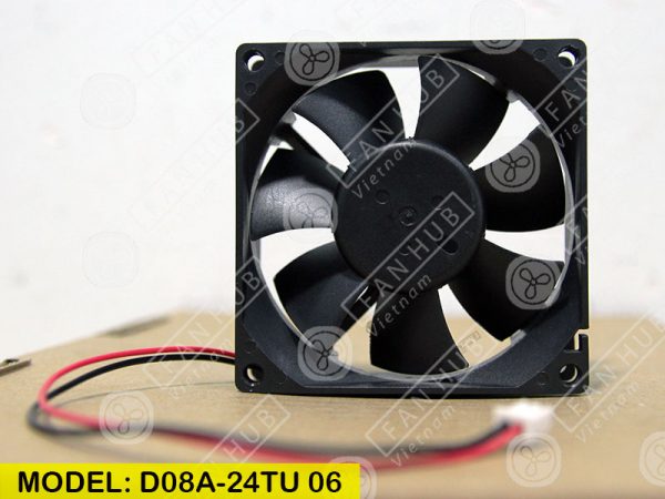 NIDEC D08A-24TU 06 - Inverter Fan, 24VDC, 80x80x25mm