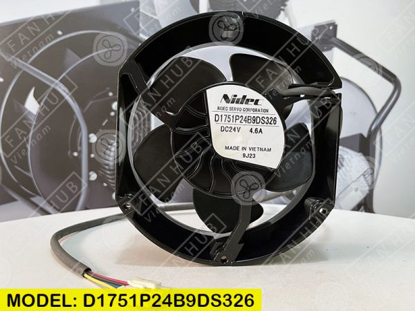 NIDEC D1751P24B9DS326 - Inverter Fan , 24VDC, 172x150x51mm