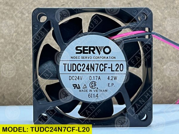 SERVO TUDC24N7CF-L20 6025 DC24V 0.17A 4.2W Inverter Cooling Fan