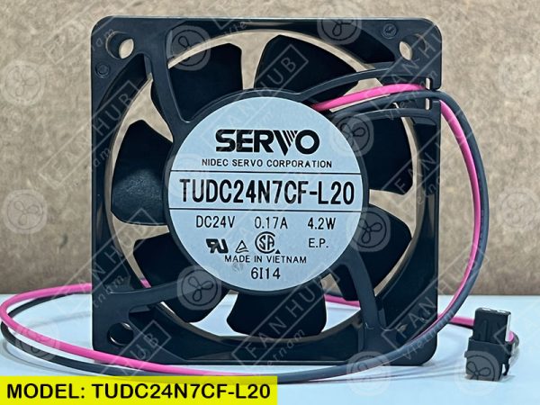 SERVO TUDC24N7CF-L20 6025 DC24V 0.17A 4.2W Inverter Cooling Fan