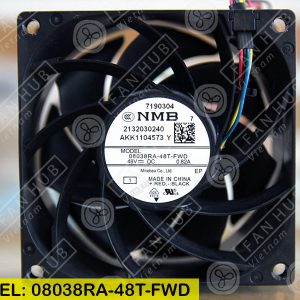 NMB 08038RA-48T-FWD - Inverter Fan, 48VDC, 80x80x38mm