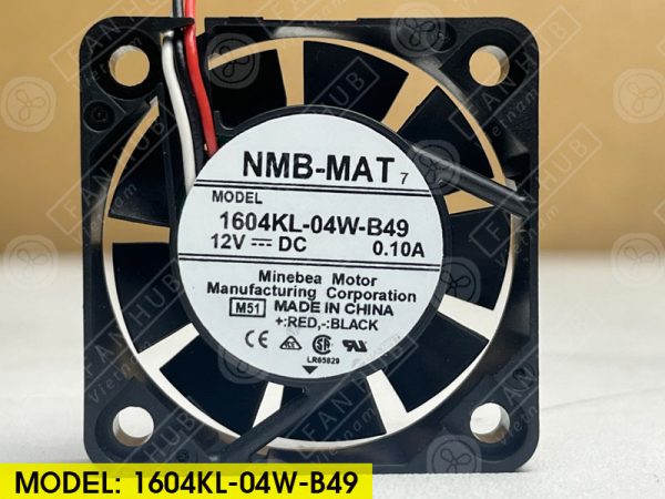 NMB 1604KL-04W-B49 - Inverter Fan, 12VDC, 40x40x10mm