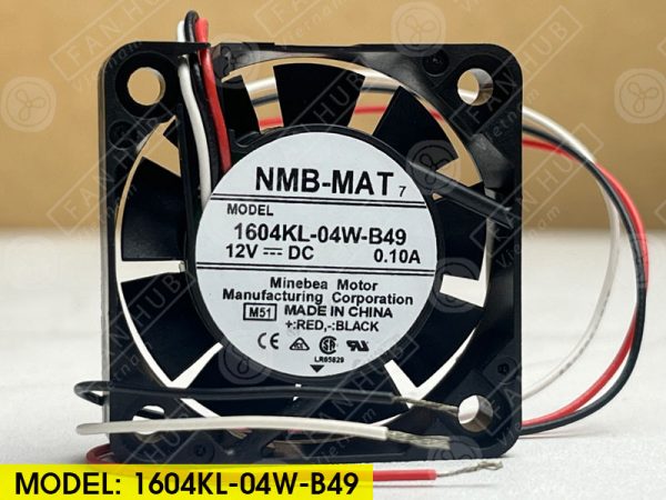 NMB 1604KL-04W-B49 - Inverter Fan, 12VDC, 40x40x10mm