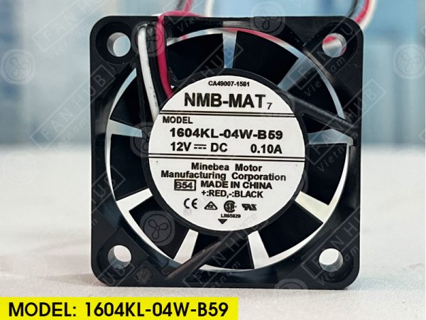 NMB 1604KL-04W-B59 - Inverter Fan, 12VDC, 40x40x10mm