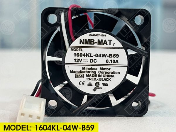 NMB 1604KL-04W-B59 - Inverter Fan, 12VDC, 40x40x10mm