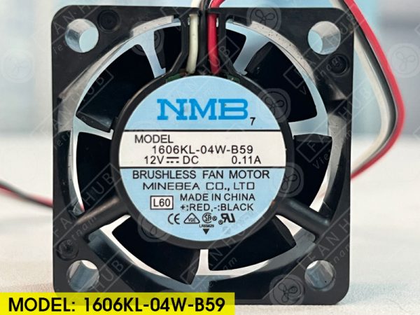 NMB 1606KL-04W-B59 - Inverter Fan, 12VDC, 40x40x15mm