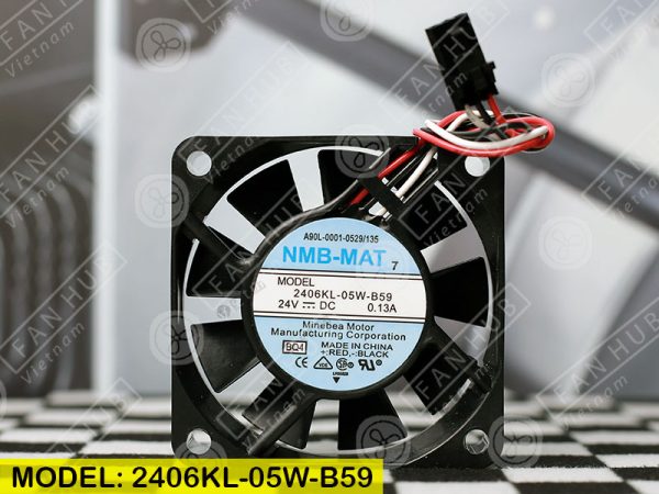 NMB 2406KL-05W-B59 - Inverter Fan, 24VDC, 60x60x15mm