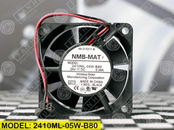 NMB 2410ML-05W-B80 - Inverter Fan, 24VDC, 60x60x25mm