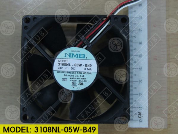 NMB 3108NL-05W-B49 - Inverter Fan, 24VDC, 80x80x20mm