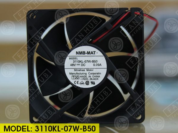 NMB 3110KL-07W-B50 - Inverter Fan, 48VDC, 80x80x25mm